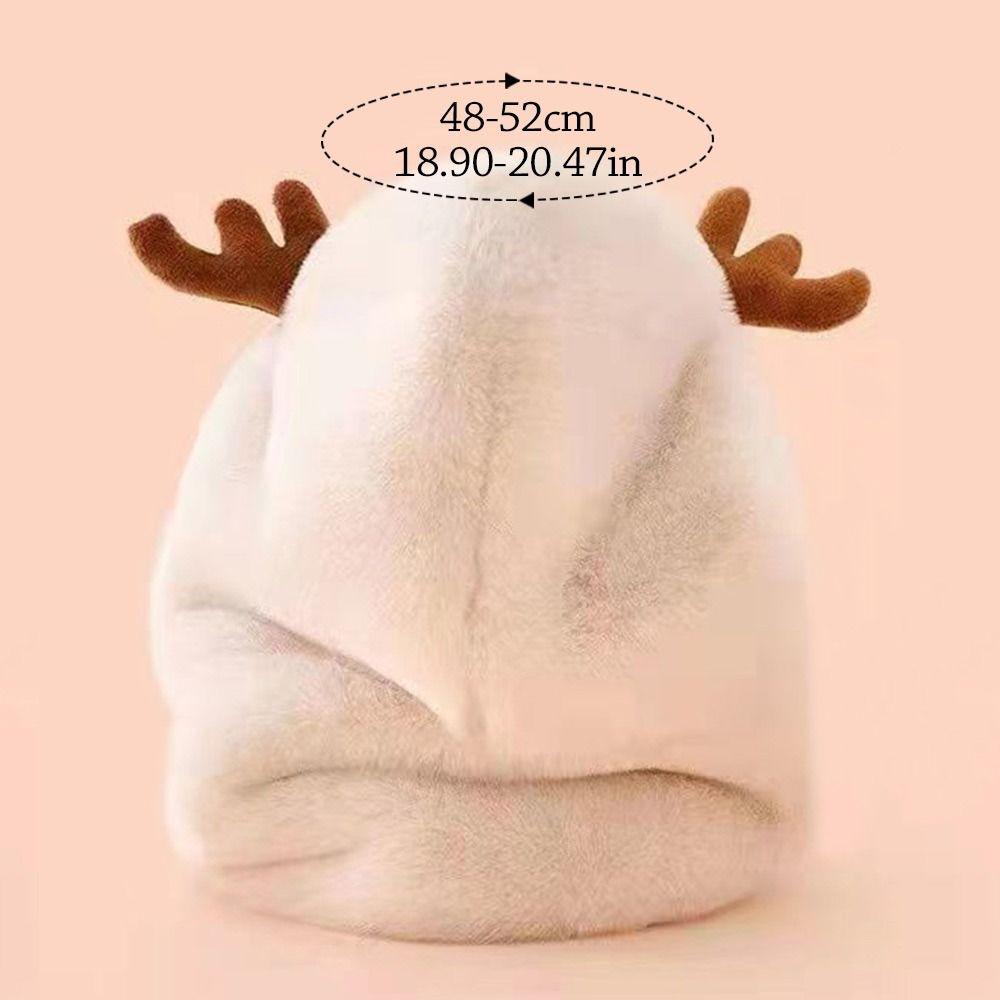 Fashion Cartoon Kids Integrated Cap Scarf Windproof Plush Baby Hat With Scarf Thickening Warm Ear Protection Cap Children