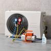 AC Vacuum Pump and Gauge Set, 4.5 CFM 127 L/min, Single Stage Rotary Vane HVAC Vacuum Pump, Manifold Gauge Kit, for R134a R22 R410a R1234YF R32, with