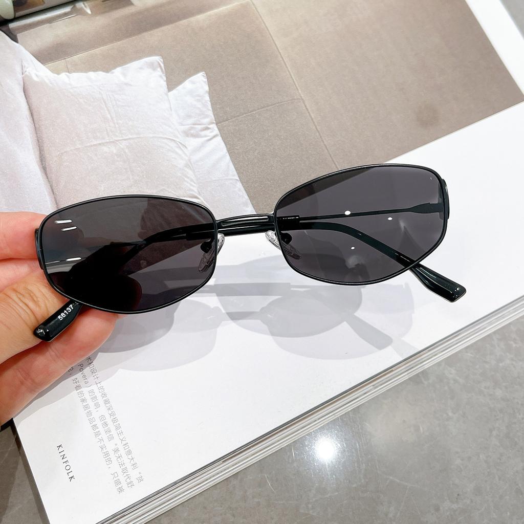 New trendy hollow sunglasses women anti-ultraviolet polarized lenses large frame thin gradual change color sunglasses personality
