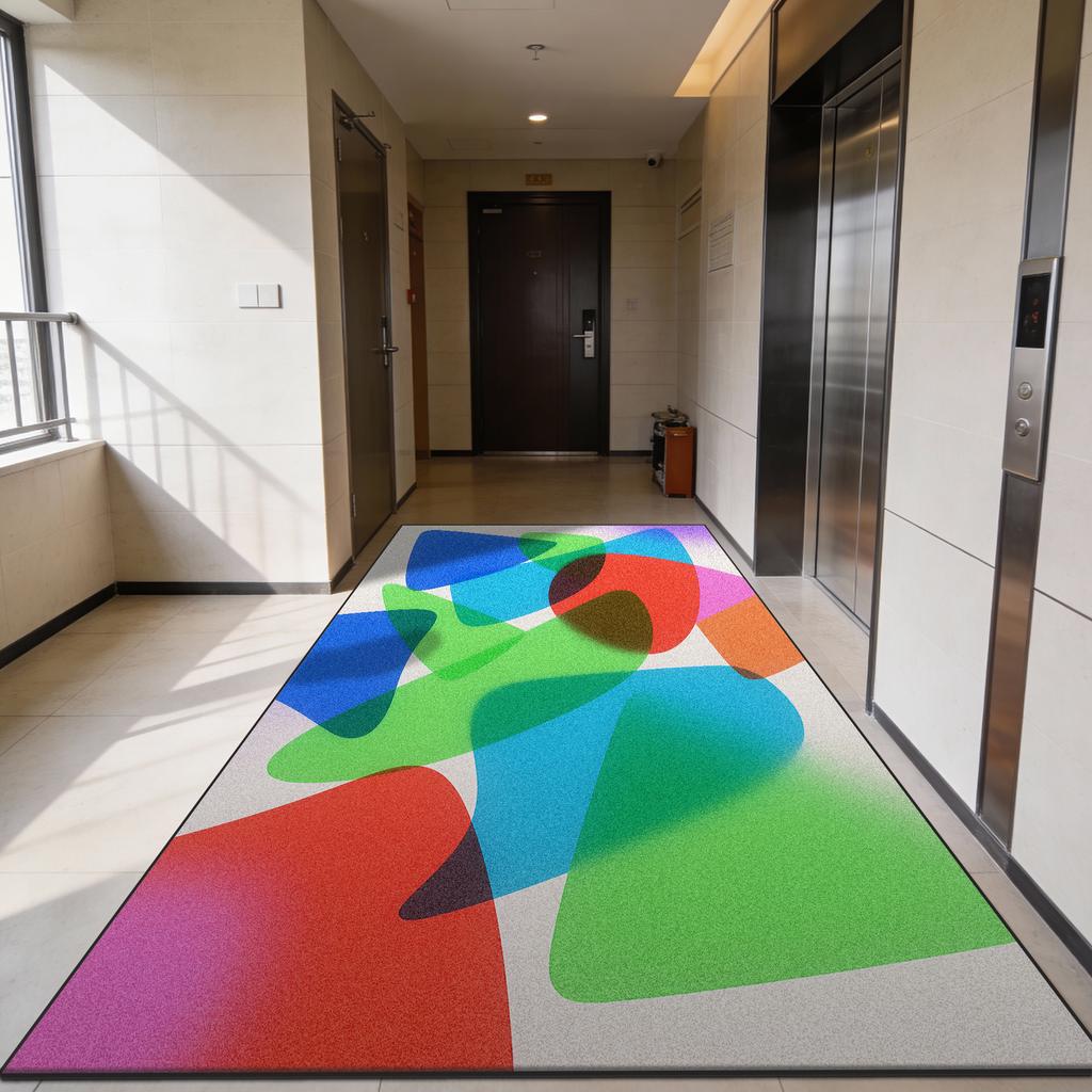 Modern Abstract Dopamine Style Entryway Carpet Fashion Decoration Foldable Washable Door Mat Home Living Room Non-slip Large Rug