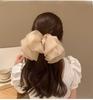 Large Silk Bow Hairpin: Korean Hair Flower Clip for Ponytails & Updos