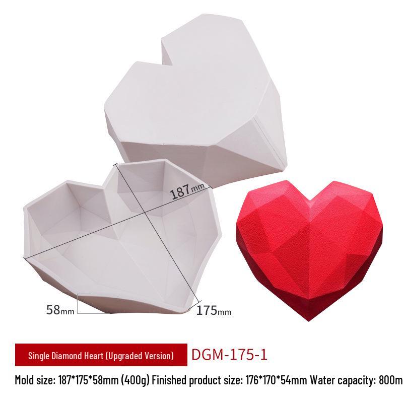 Sanshin Heart Silicone Mold for Mousse, Pastry, Chocolate, and Jelly Baking