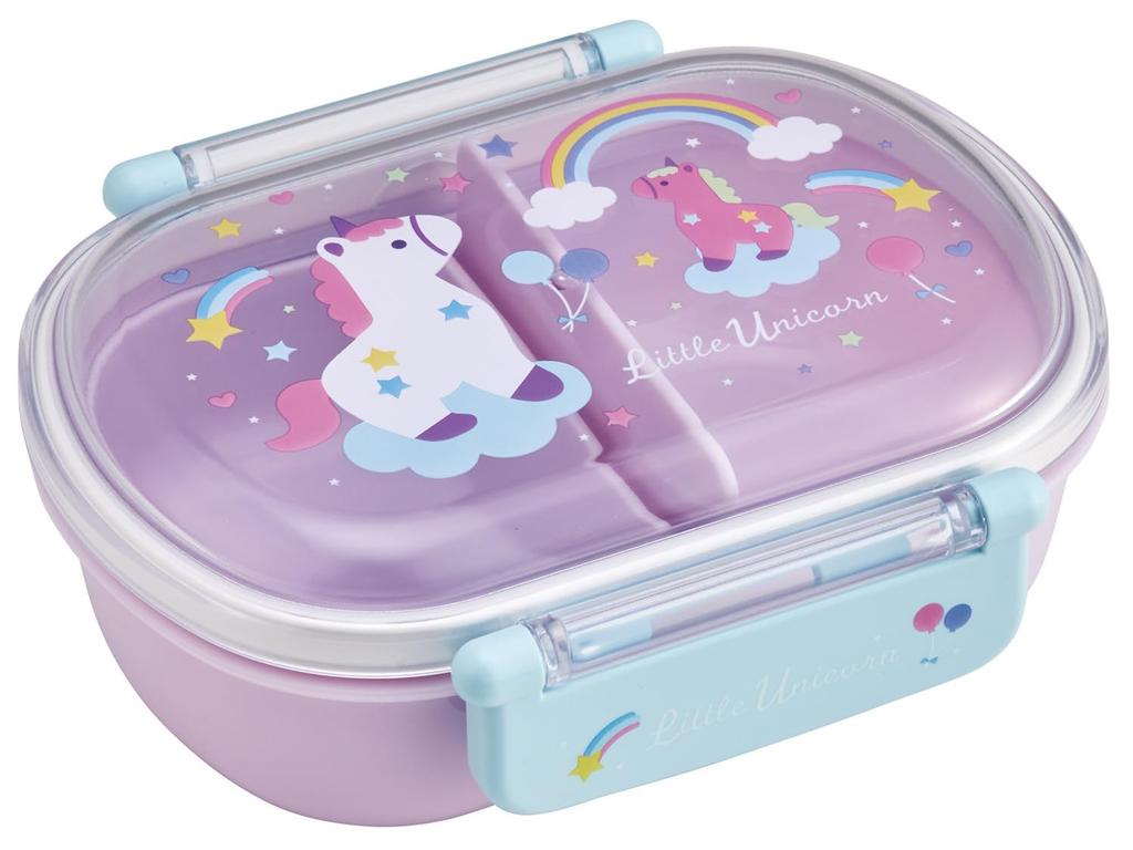 Skater Bento 360ml Fluffy Made in Single Dishwasher and Microwave Little Unicorn Children's Box, Capacity, Lid, Japan, Tier, Safe, Design, Girl's