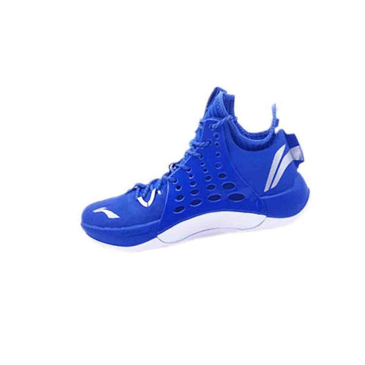 Li Ning SONIC 7 Slip Resistant Abrasion Resistant Mid top Basketball Shoes Men's Duke Blue ABAP019-7