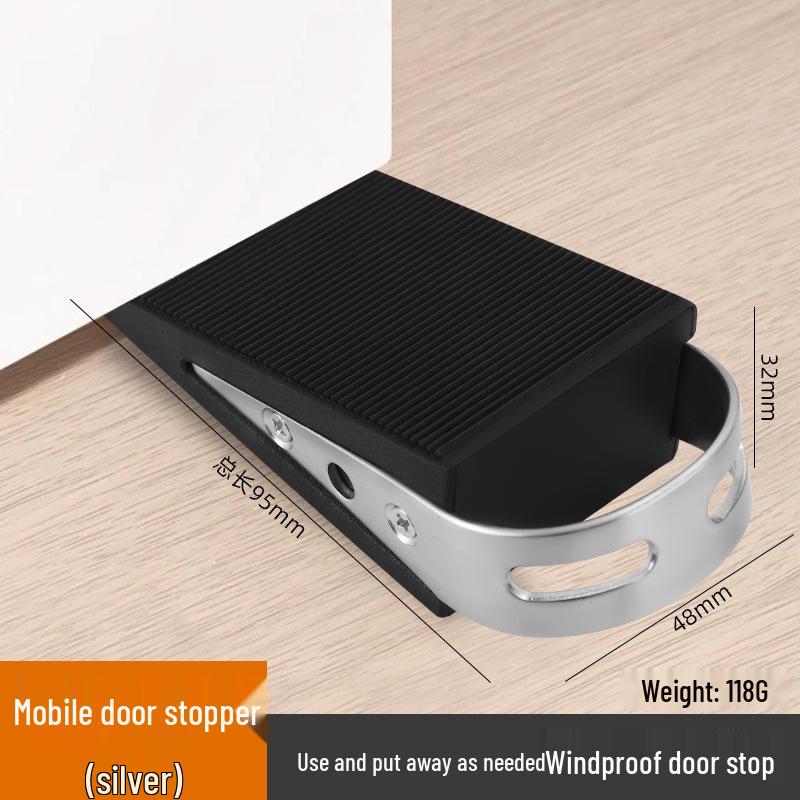Stainless Steel No-Punch Door Stopper & Bumper - Anti-Collision, Windproof, Safety Limiter.