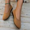 2024 Plus Size Knit Slip-On Round Toe Flats for Women