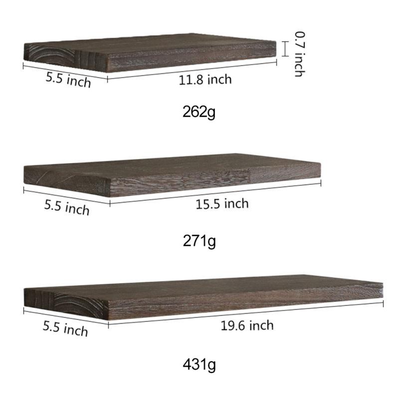 Decorative Wall Mounted Display Stand Floating Shelf Wooden Wall Shelf Hanging Storage Organizer For Books Plants Storage Racks