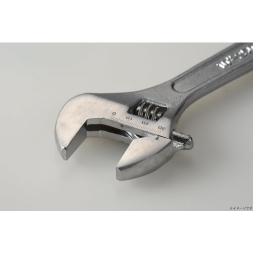 Takagi Adjustable Wrench, 250mm (Maximum Opening Width: Approx. 30mm) for Tightening Bolts and Nuts, with Measuring Tape, Adjustable, for Water Supply