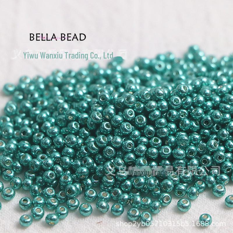 Handmade 2/3mm Gold Electroplated Glass Rice Beads for DIY Jewelry