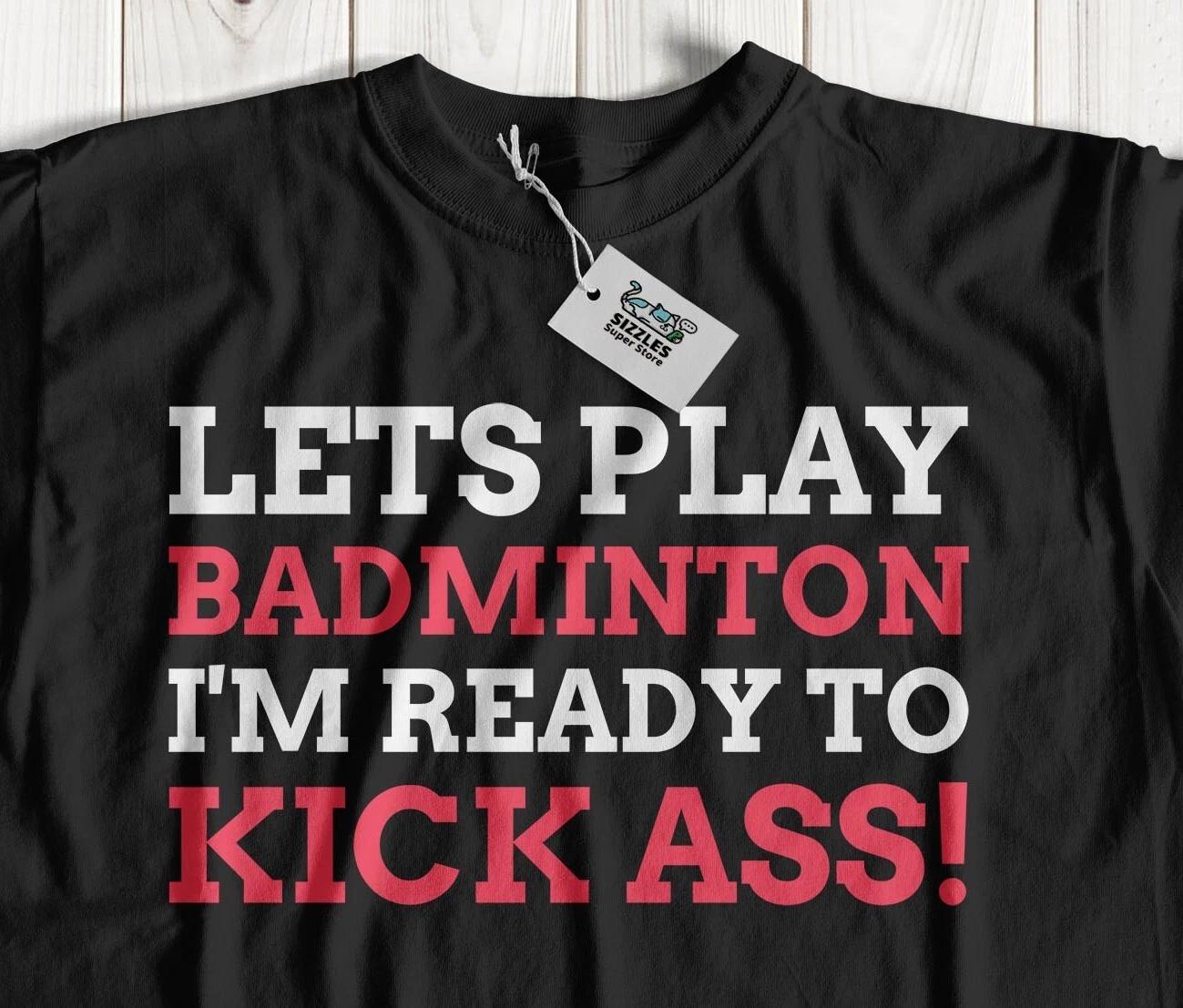 Unisex Funny Badminton T-Shirt & Shuttlecock Gifts L