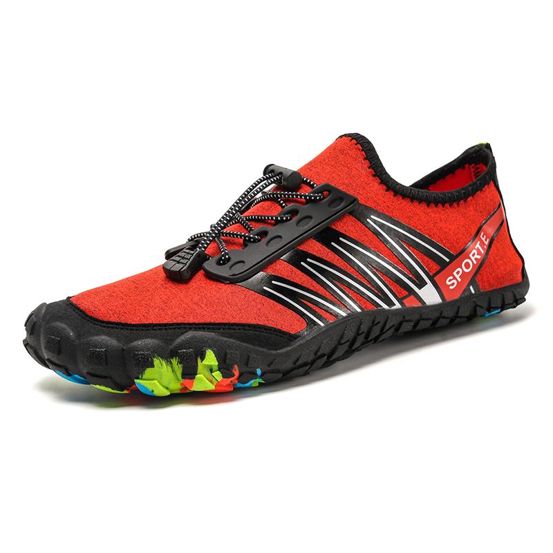 Neues Paar Wasserschuhe Aquaschuhe Finger Schwimmschuhe Strandsportschuhe Herren Fitnessschuhe Große Größe 47 Rot