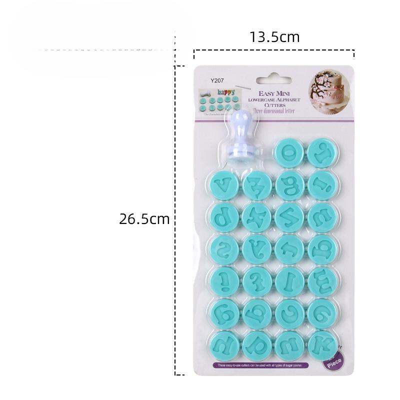 Digital Gummy Cookie Molds Upper and Lower Case Letter and Number Cookies Fondant Cake Printing and Pressing Molds, Cutting Molds