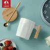 TOMIC TCL1329 Ceramic Mug with Wooden Handle and Lid