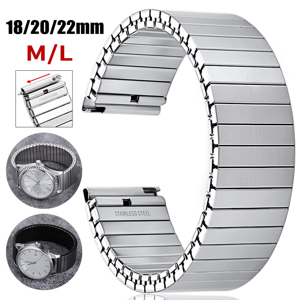 Nerūdijančio plieno elastinga juosta Greito atsegimo metalinė išplečiama laikrodžio apyrankė 18mm 20mm 22mm Apyrankės priedai Universalus apyrankė