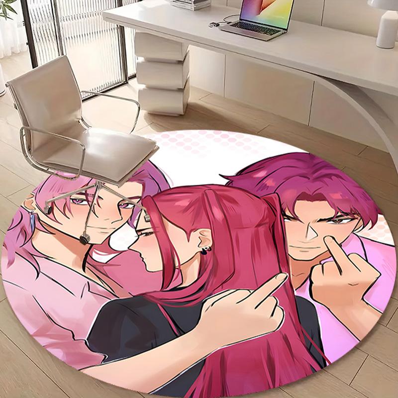 1pc KPop Demon Hunters MIRA3 Design Printed Area Round Carpet for Bedroom Living Room Home Decor Rugs Mat Non Slip Mat Rug for Bedside