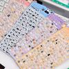 1 Sheet Cartoon Animals Cat Panda Double Stickers For Mobile Phone Case Mirror Scrapbook Journal Animal Decoration Gifts