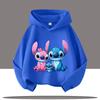 Disney Series Cartoon Print Stitch Children's Autumn and Winter Hooded Sweatshirt Boys' Sweatshirts Girls' Casual Basic Tops