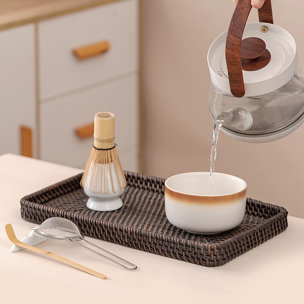 5-7PCS/Set Japanese Matcha Bowl , Spoon, Tea Whisk, Sieve Mesh, Perfect Gift For Ceremony, Traditional Decoration White gift box