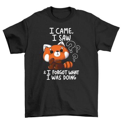 'I Came Saw Forgot'' Red Panda T-shirt - Cute and Forgetful! Perfect Gift for the