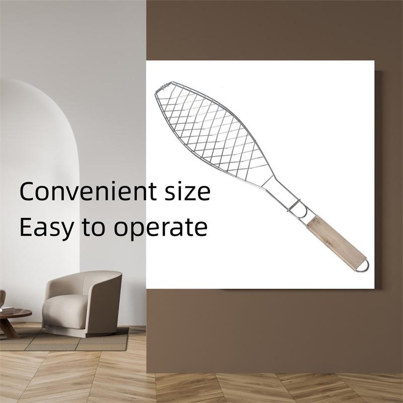 Outdoor Roasting Fish Grilling Basket Vegetable with Folding Handle Flexible Nonstick Barbecue Tool Portable Burger Mesh BBQ