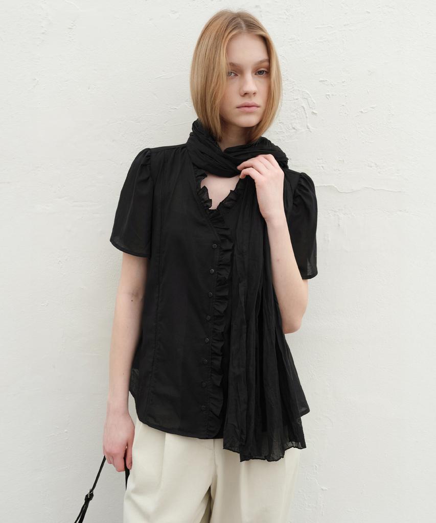 Leuba French Ruffle Blouse - Black