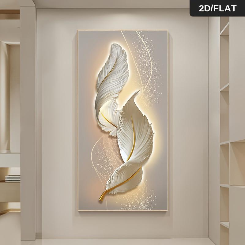 1 modern minimalist tüy dekorasyon tablosu, oturma odası kanepe arkası duvar çerçevesiz asılı tablo, yatak odası fuaye ligh