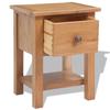 VidaXL Table de chevet 36 x 30 x 47 cm Bois de chêne massif