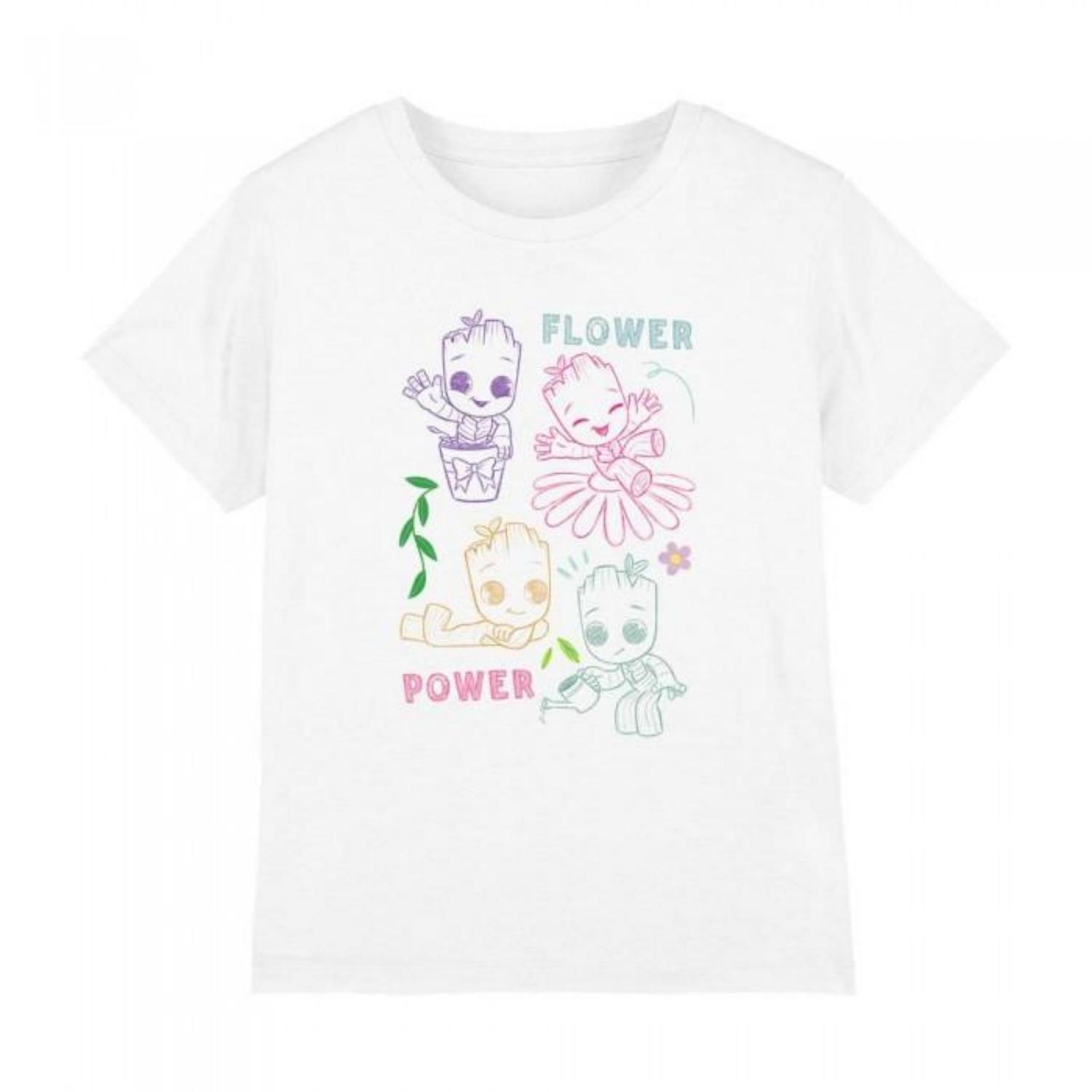 Guardians Of The Galaxy Childrens_Kids Flower Power Groot Sketch T-Shirt XXXXL