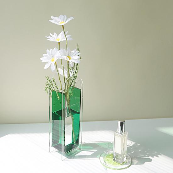 Nordic Style Bright Color Flower Vase Translucent Acrylic Vase Floral Container Home Decor