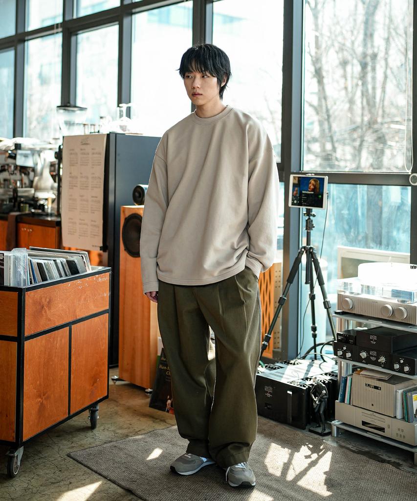 JEMUT Today Oversized Sweatshirt Light Beige Oymt2603