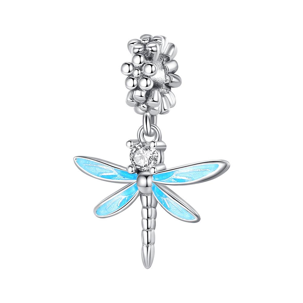 White Copper Silver Plated 925 Pendant, Butterfly Swallow Hummingbird Pendant Accessories Diy Jewelry Bracelet Necklace