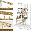 Jewelry Organizer Tabletop Jewelry Holder Earring Necklace Bracelet  Jewelry Tree Display Stand with Tray