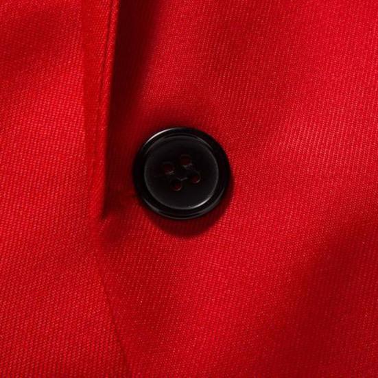 Dressjakke for menn Formell forretningsstil Cardigan med én knapp Slim Fit Langermet nedtrekkbar krage Ensfarget Groom Groomsman Bryllupsdressjakke