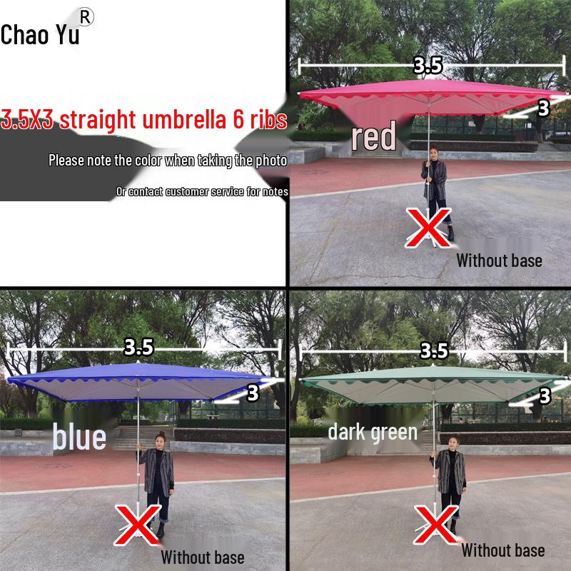 Foldable Outdoor Commercial Sunshade Umbrella with Tilt and Awning