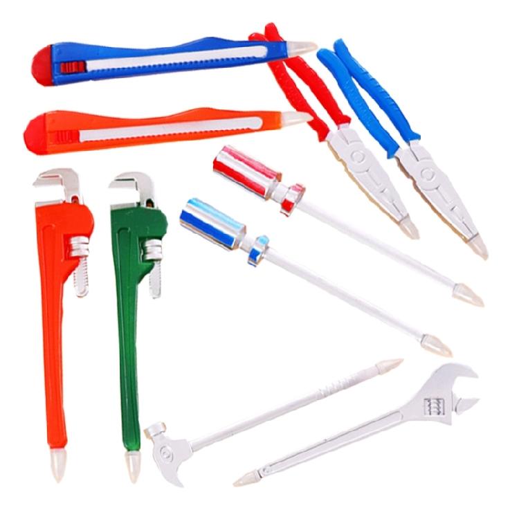 

10x Smooth Writing Pen Hardware Shape Writing Pen Black Ink Ballpoint Pen 1