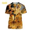 Indian Monkey God Hanuman 3D Printed T-Shirts Hindu Myth Figure Pattern Top Summer Round Neck Fashionable Casual Short Sleeved Men's T-shirts