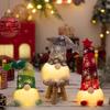 Christmas Faceless Doll Gnome Ornaments Led Light Plush Knitting Crafts Tree Pendant Christmas Decorations For Home Kids Gift