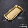 Wutuo Gold Rectangular Serving Plates - Set of 3