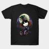 Men Black Print T-shirt Mad Nightmare No-Cut Transfer Paper Print Cotton Tshirt
