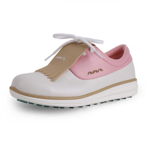 [AVAVE] Dublin Tassel Spikeless Women's Golf Shoes Ivory Pink [Shipped from Korea] 100% Authentic