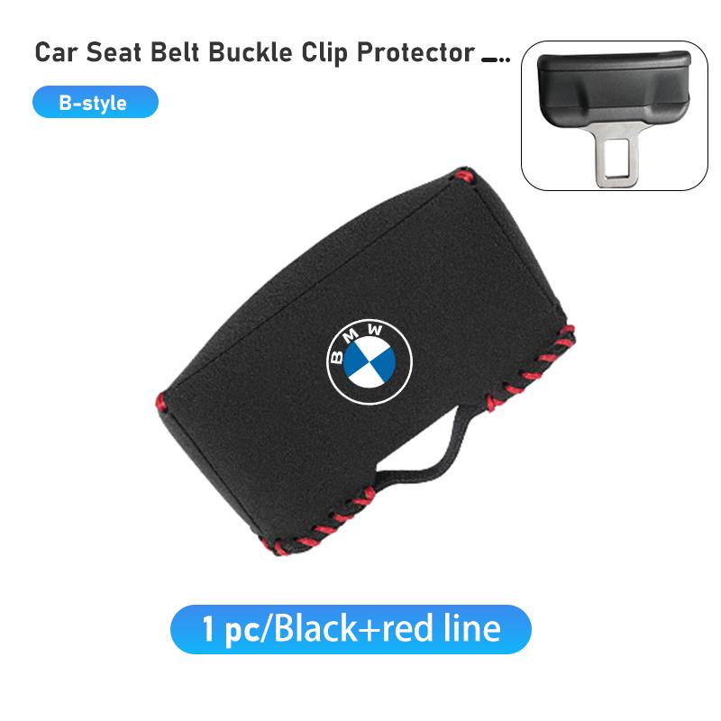Suede Car Seat Belt Buckle Clip Protector Interior Accessories For BMW E87 E70 E91 E30 G20 E92 E93 E60 E46 E90 G30 E53 X1 FV9