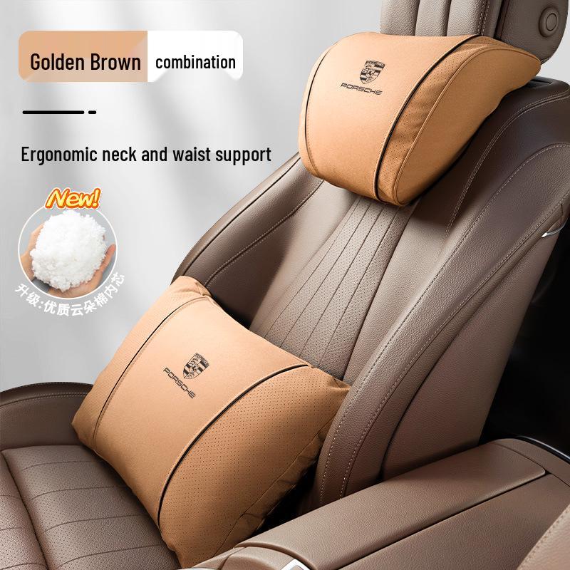 Porsche Kopfstützen- und Lendenwirbelstützkissen für Macan, Cayenne, Panamera, 718/911