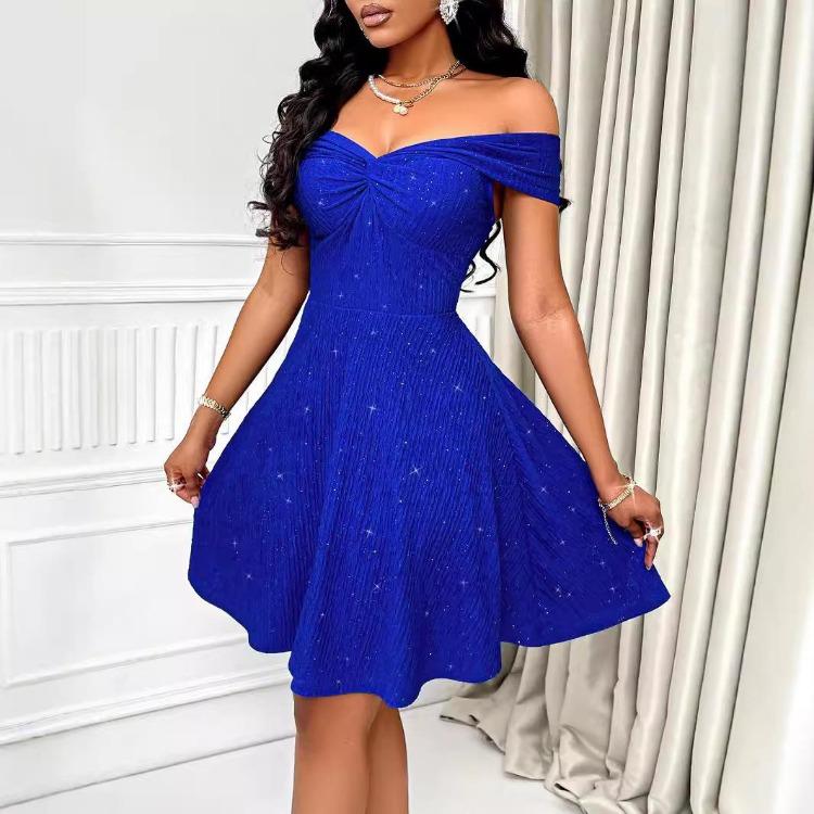 Women Summer Casual Sleeveless A-Line Dress Solid Color High Waist V-Neck Middle Long Spring S-XL