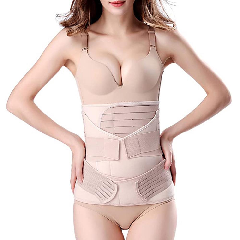 3 v 1 podpora zotavení po porodu Body Shaper Wrap bederní pás pro ženy Zastřihovací bandáž Bandáž pro zotavení Tvarování břicha