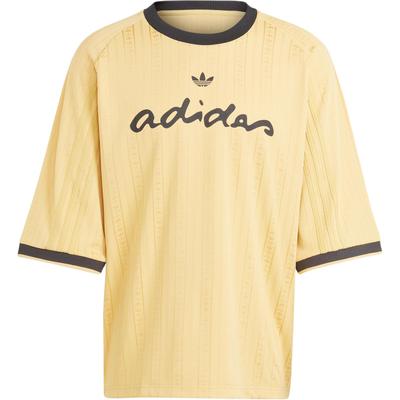 adidas Originals Fashion Graphic T-Shirt With Printed Letter Logo Men Tops Light-Yellow IT7463