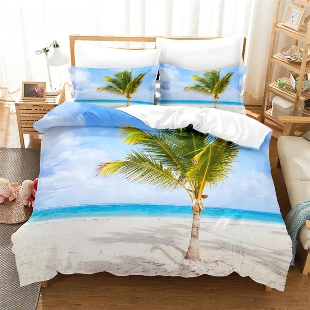 3D Print Seaside Beach Bedding CollectionDuvet Cover Comforter Bed Collection Quilt Cover PillowcaseKing Queen Twin Size Boys Girls Adultse