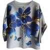 Fashionable Printed Cardigan Top for Women's Spring New Pleated Slimming Versatile Western-style Age Reducing Shirt