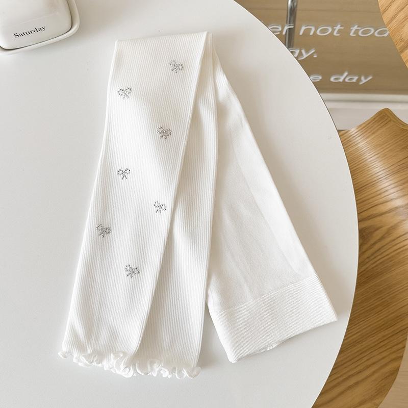 

Lovely Kids Mesh Tights Cropped Leggings premium breathable Net Yarn Bow High Elastic Waist Slim Fit Nine-point Pants XL білий