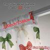 2D Flat Printing  JIT 2pcs   Curtains (Without Rod) Festive Ribbons Chic Curtains Fabric Curtains Thermal Insulation   and Room