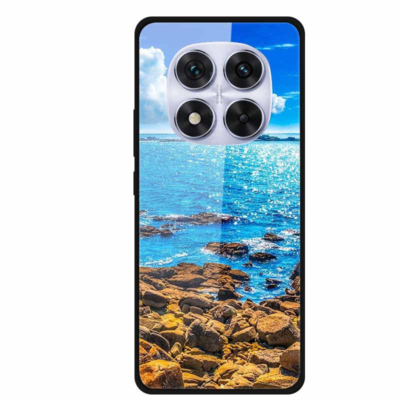 Tempered Glass Case For Redmi Note 14 Pro Coque 14Pro Flowers Phone Cases For Xiaomi Redmi Note14 Pro Hard Back Cover Case Funda